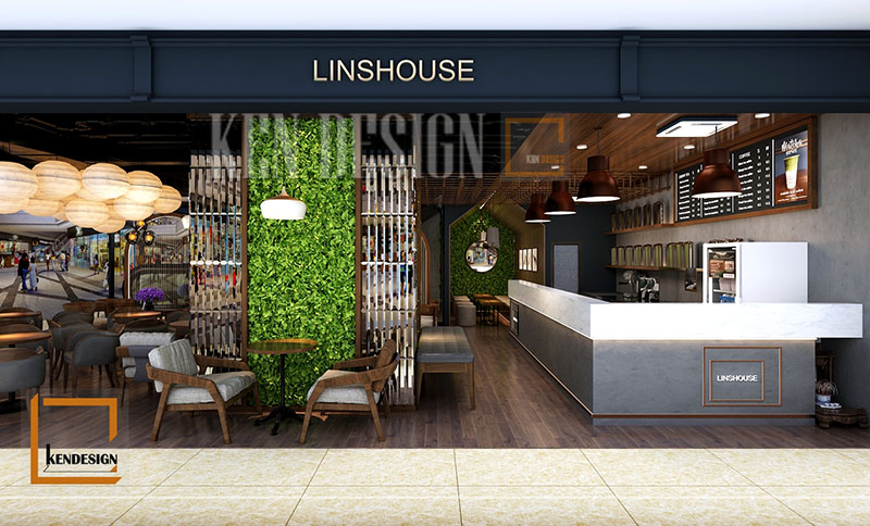 Thiết kế quán trà sữa LinHouse